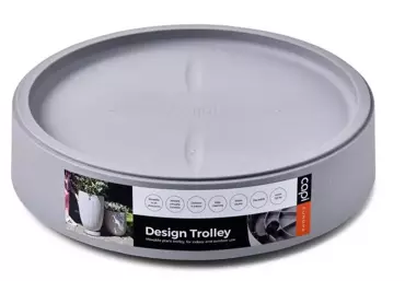 Bloempot Trolley klein l30b30cm lichtgrijs