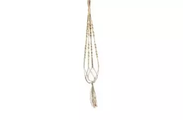 Bloempothanger touw l95cm bruin - afbeelding 1