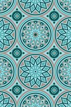 Blommie's lifestyle Buitenkleed 180x120cm C turquoise