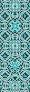 Blommie's lifestyle Buitenkleed 60x180cm M turquoise