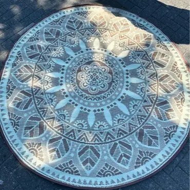 Blommie's lifestyle Buitenkleed rond d180cm bruin - afbeelding 2