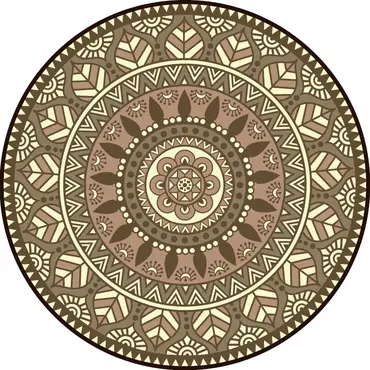 Blommie's lifestyle Buitenkleed rond d180cm bruin