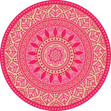 Blommie's lifestyle Buitenkleed rond d180cm roze