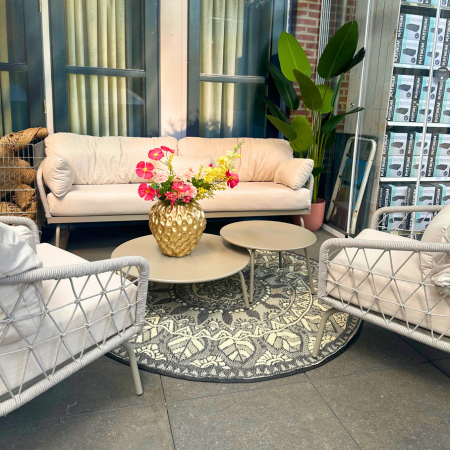 Blommie's lifestyle Buitenkleed rond d180cm zwart - afbeelding 2