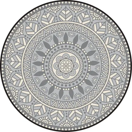 Blommie's lifestyle Buitenkleed rond d180cm zwart - afbeelding 1