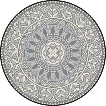 Blommie's lifestyle Buitenkleed rond d180cm zwart