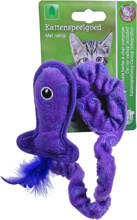 Boon kattenspeelgoed bungy vis met verenstaart 30cm - afbeelding 2