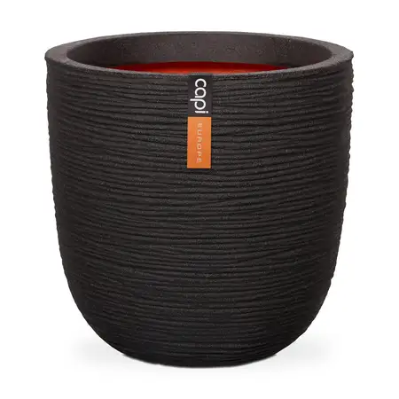 Capi Pot Bol Rib NL 43x41 cm - Zwart - afbeelding 1