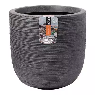 Capi Pot Bol Waste Rib 43x41cm - Terrazzo
