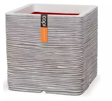 Capi Pot Vierkant Rib NL 30x30 cm - Ivoor