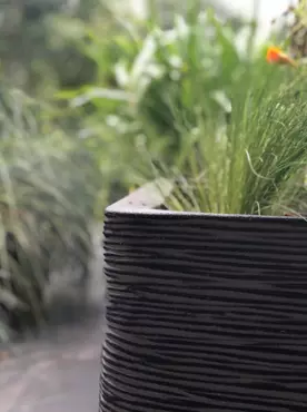 Pot vierkant Rib NL 50x5cm Antraciet