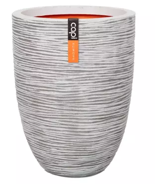 Capi Vaas Elegant Laag Rib NL 36x47 cm - Ivoor