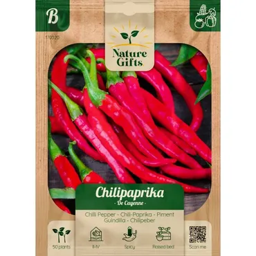 Chilipeper de cayenne 50st - afbeelding 1