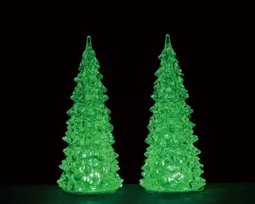 Crystal lighted tree - set of 2