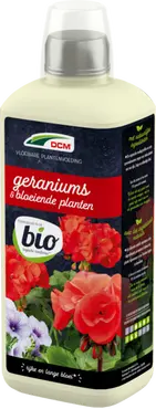 DCM Vloeibare Plantenvoeding Geraniums & Bloeiende Planten 0,8L