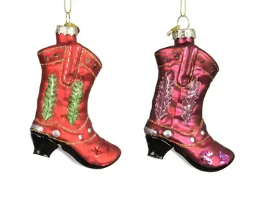 Decoris glas cowboylaars - assortiment