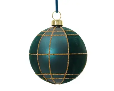 Decoris kerstbal plastic 8cm emerald
