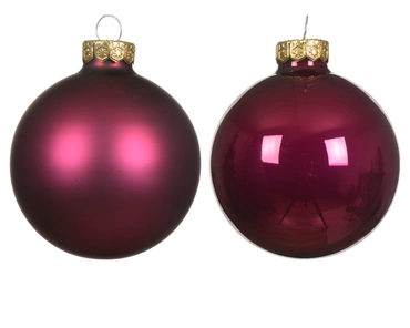 Decoris kerstballen set glas | 10 stuks | 6 centimeter | granaatappel - afbeelding 2