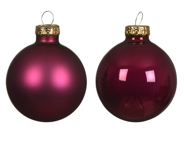Decoris kerstballen set glas | 12 stuks | 5 centimeter | granaatappel - afbeelding 2
