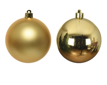 Decoris kerstballen set glas | 16 stuks | 3,5 centimeter | licht goud - afbeelding 2