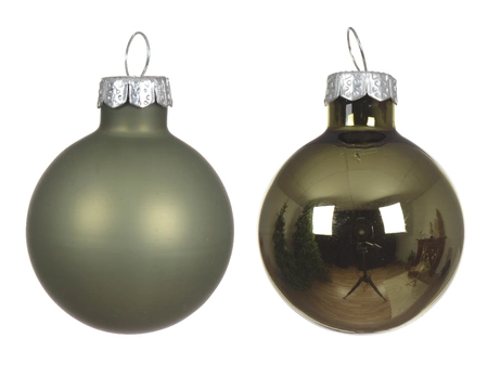 Decoris kerstballen set glas 16st Rosemarijn 3,5cm - afbeelding 2