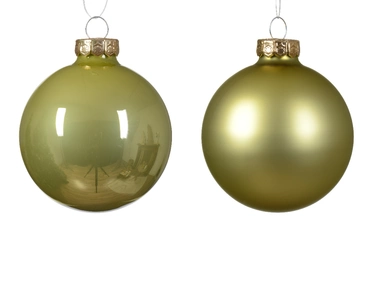 Decoris kerstballen set glas | 8 stuks | 7 centimeter | pistache - afbeelding 2