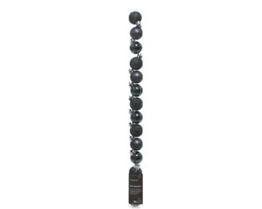 Decoris kerstbalmix plastic | 14 stuks | 3 centimeter | nachtblauw - afbeelding 1