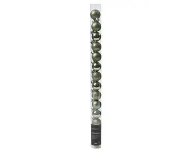 Decoris kerstbalmix plastic | 14 stuks | 3 centimeter | rosemarijn - afbeelding 1