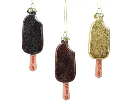 Decoris kersthanger glas ijsje - assortiment