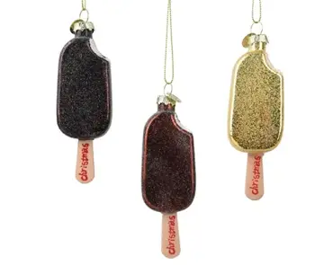 Decoris kersthanger glas ijsje - assortiment