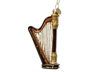 Decoris kersthanger glas instrument harp multi