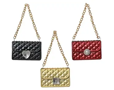 Decoris kersthanger plastic handtas - assortiment