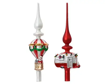 Decoris piek glas ballon / caravan - assortiment