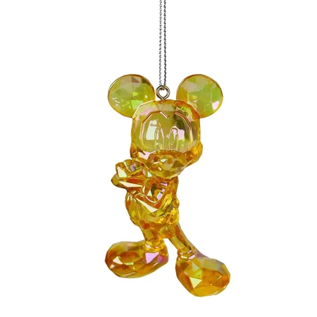 Disney kerstbal acryl mickey transparant goud