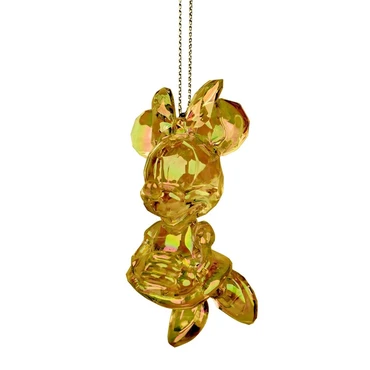 Disney kerstbal acryl minnie transparant goud