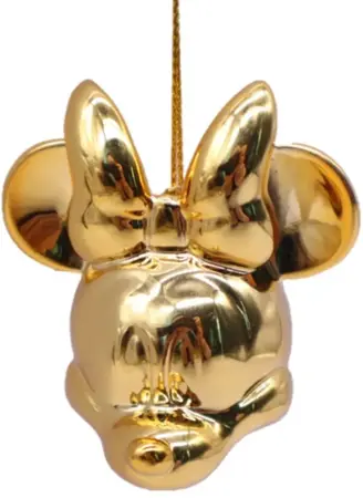Disney kerstbal minnie gouden hoofd 6cm