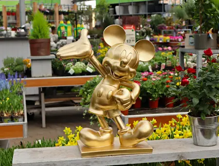 Disney Tuinbeeld 3d Mickey goud 45cm - afbeelding 2