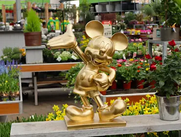 Disney Tuinbeeld 3d Mickey goud 45cm - afbeelding 2