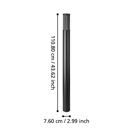 Eglo SALLE Vloerlamp 110cm ip54 zwart - afbeelding 3