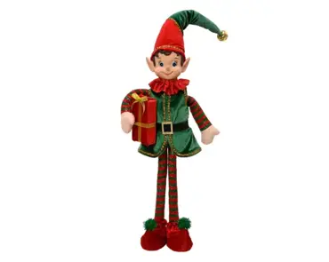 Elf polyester 20x14x70cm groen/rood