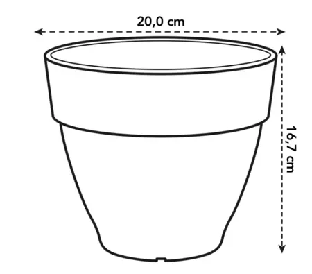 Elho pot vibia campana rond D20cm - antraciet - afbeelding 3