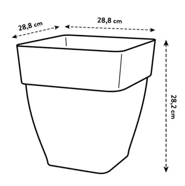 Elho pot vibia campana vierkant 30cm - terra - afbeelding 2