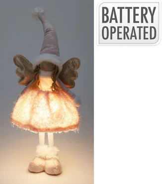 Engelmeisje M LED 50cm roze