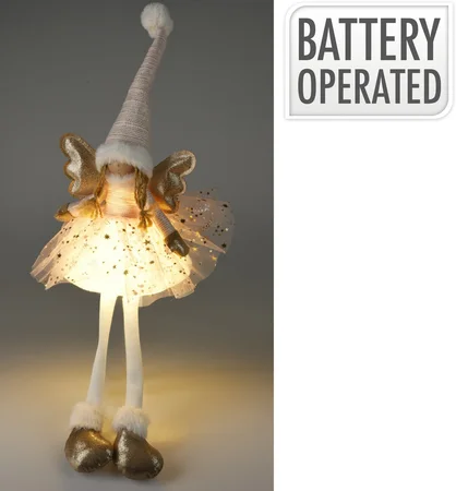 Engelmeisje M LED 60cm roze - afbeelding 1