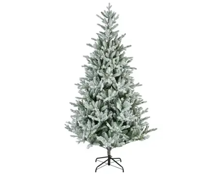Everlands kunstkerstboom Allison 180cm groen/wit - afbeelding 1