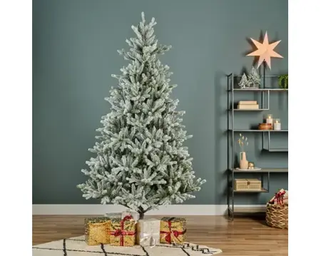Everlands kunstkerstboom Allison 180cm groen/wit - afbeelding 4