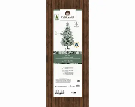 Everlands kunstkerstboom Allison 180cm groen/wit - afbeelding 6