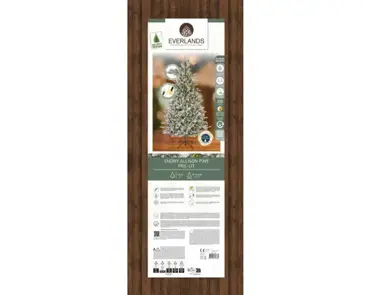 Everlands kunstkerstboom Allison 180cm groen/wit/warm wit - afbeelding 6