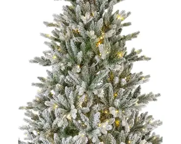 Everlands kunstkerstboom Allison 210cm groen/wit/warm wit - afbeelding 2