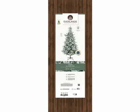 Everlands kunstkerstboom Allison 240cm groen/wit - afbeelding 6
